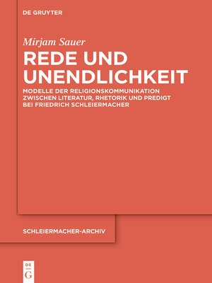 cover image of Rede und Unendlichkeit